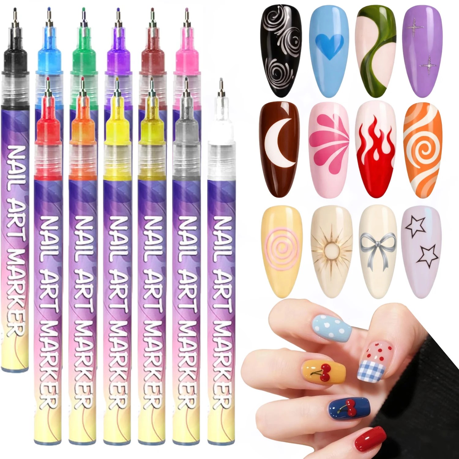 Photography Fine Art - 12 Colors 3D Nail Art Pens