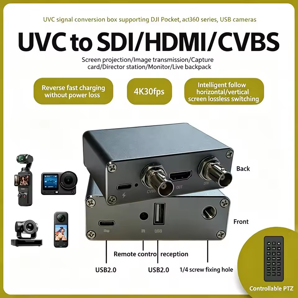 4K UVC To SDI HDMI CVBS Conver - Insta360 Camera X4 recension och pris
