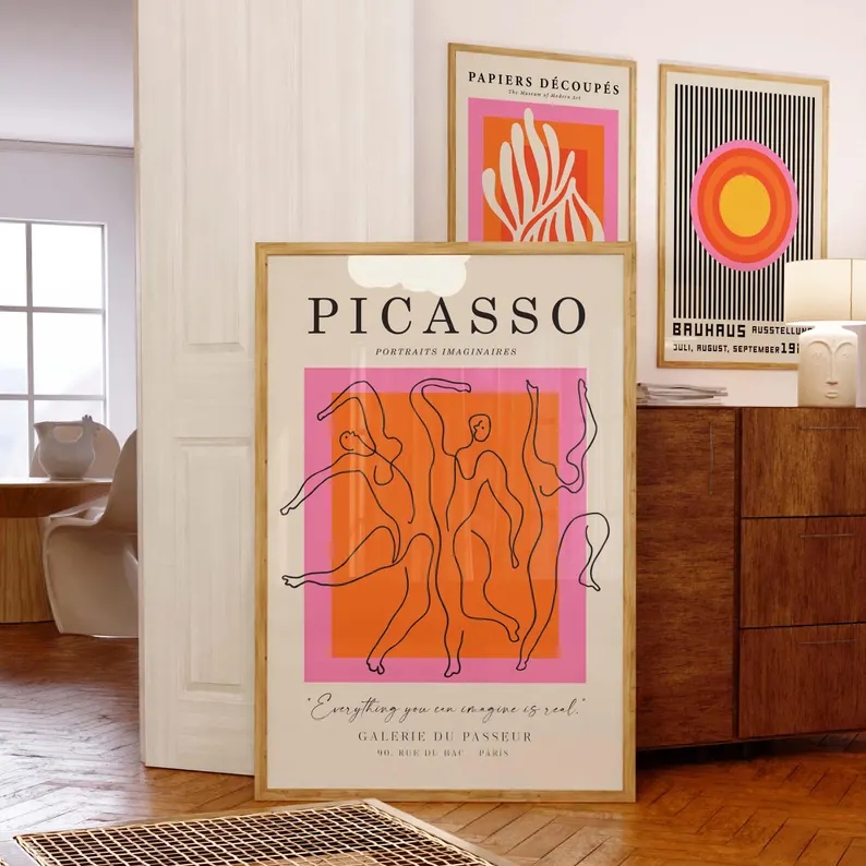 3pcsModern Orange  Bauhaus And - Photography Interior recension och pris