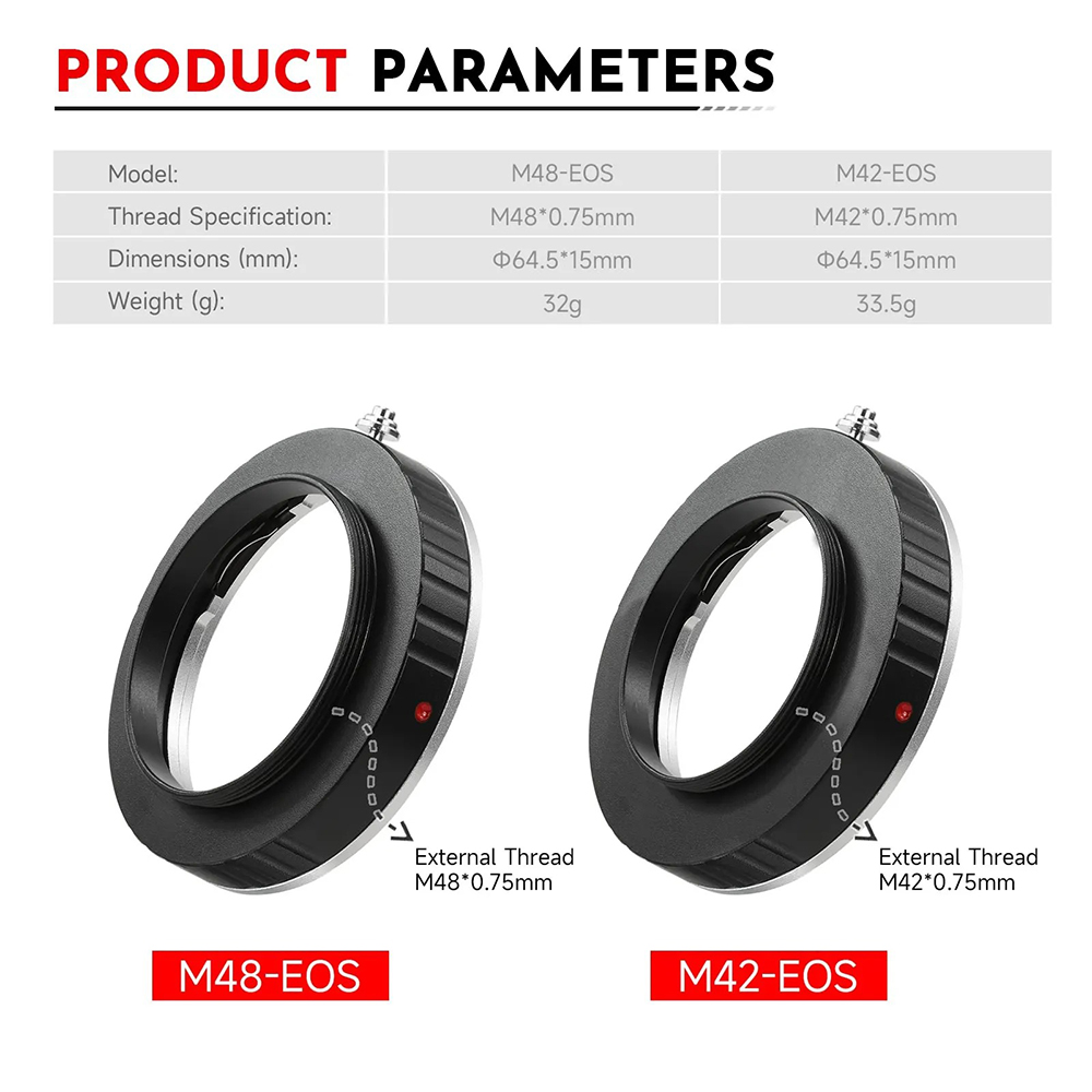 EYSDON M42/ M48 To EOS Camera  - Lens Adapter Ring recension och pris