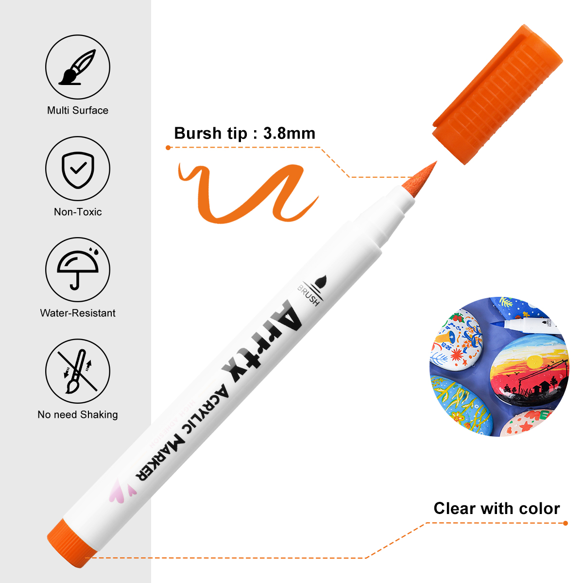Arrtx 30 Colors Acrylic Makrer - Photography Fine Art recension och pris