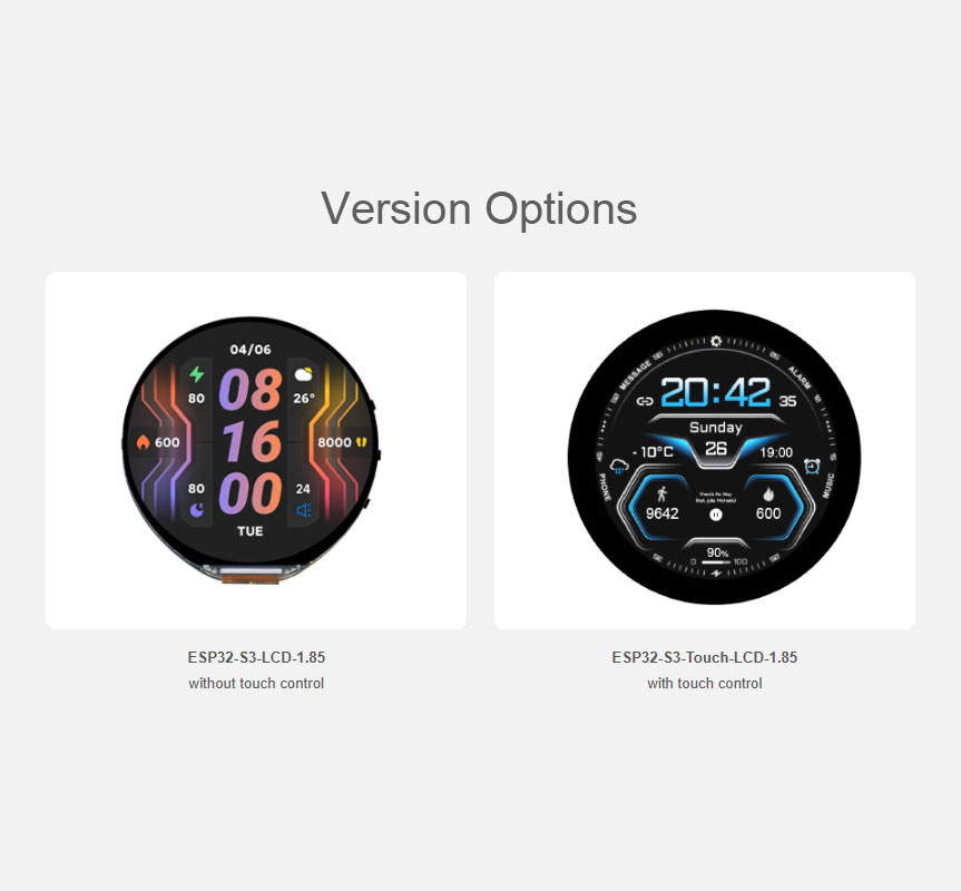 ESP32 S3 1.85 inch Round LCD D - Photograph Mp3 recension och pris
