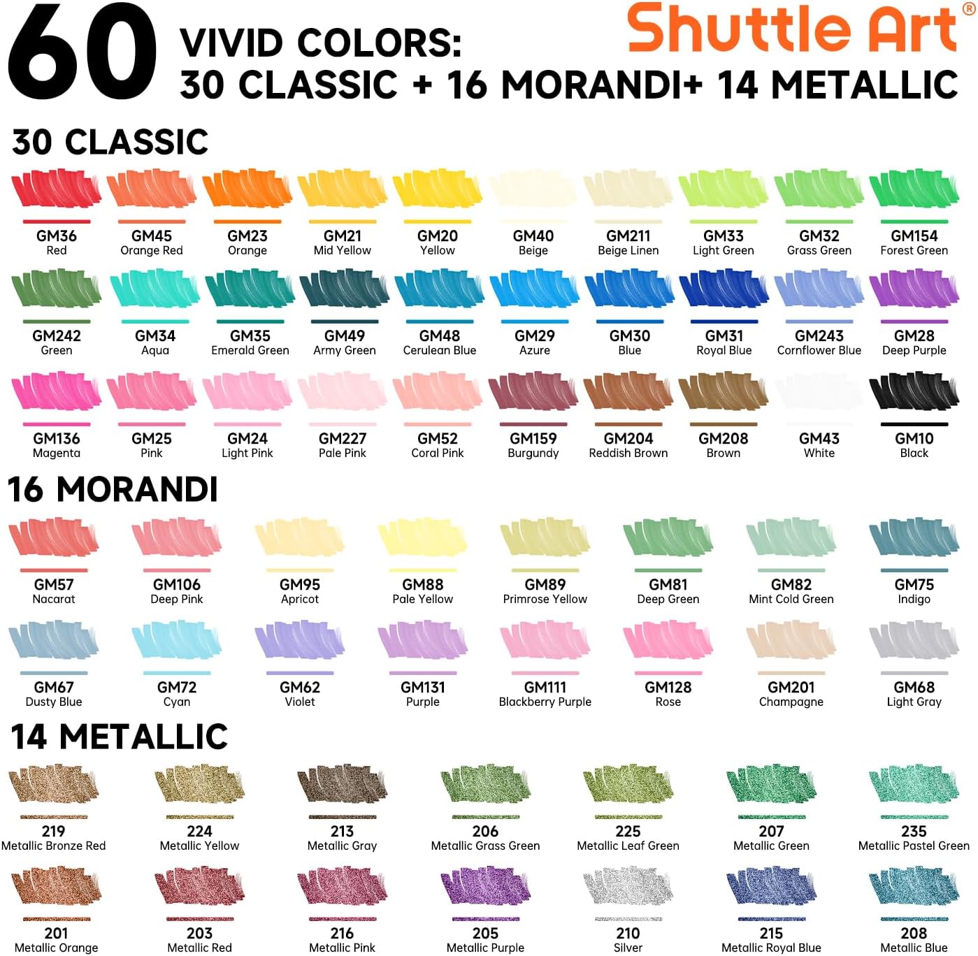 Shuttle Art 60 Colors Dual Tip - Photography Fine Art recension och pris