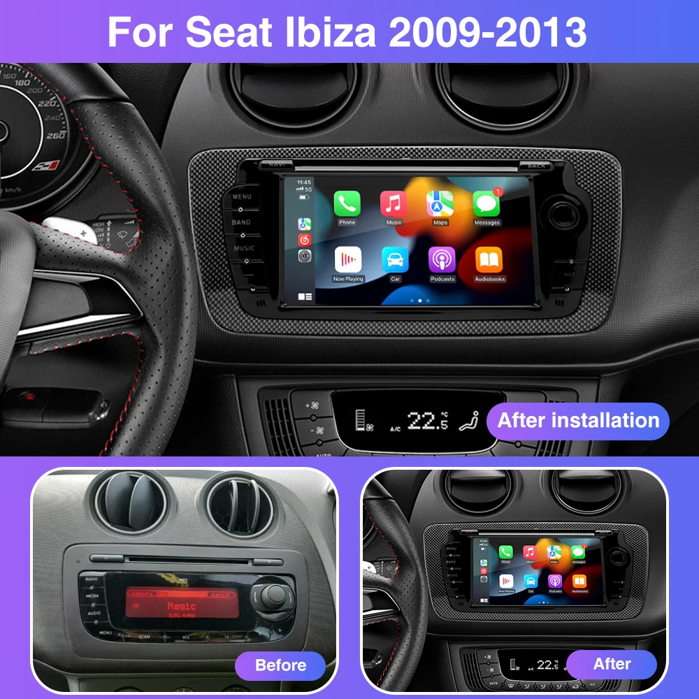 2 Din Car Radio for Seat Ibiza - Photograph Mp3 recension och pris