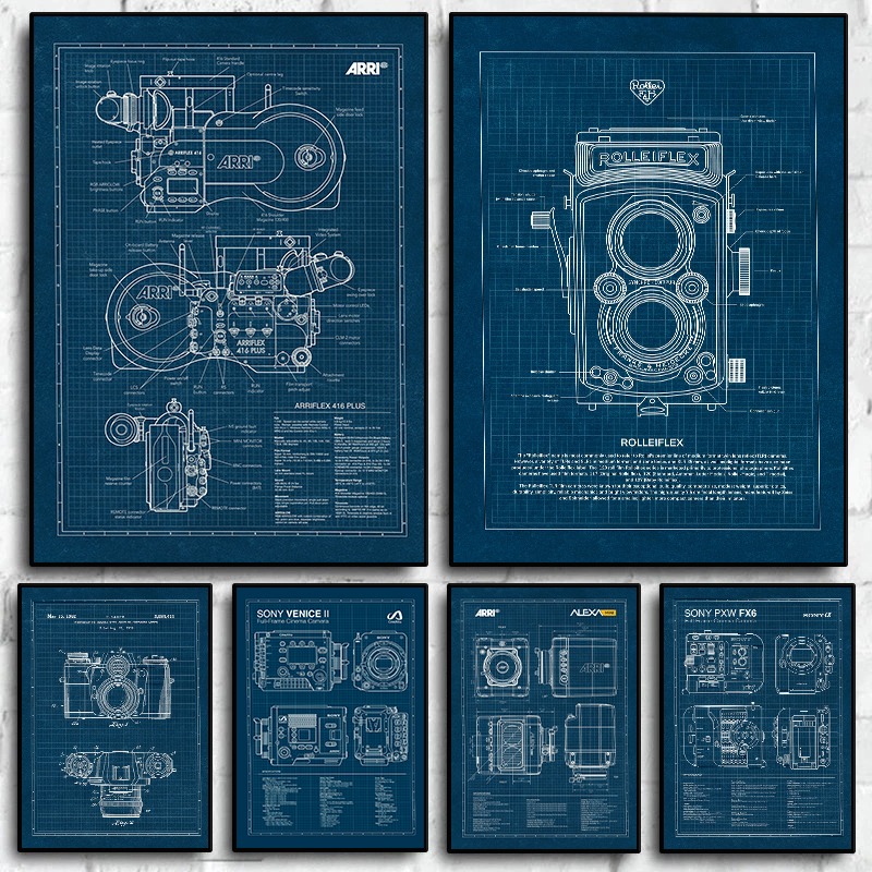 Vintage Leica Camera Blueprint - Photography Vintage recension och pris